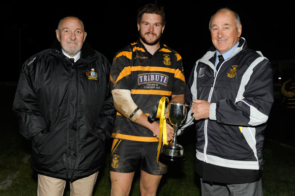 The Tamar Cup is presented to Cornwall skipper Nielson Webber